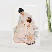 ヴィンテージ母と娘の母の日カード シーズンカード (正面)