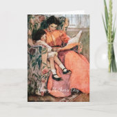 ヴィンテージ母と娘の母の日カード シーズンカード (正面)