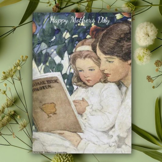ヴィンテージ母と娘の母の日カード シーズンカード