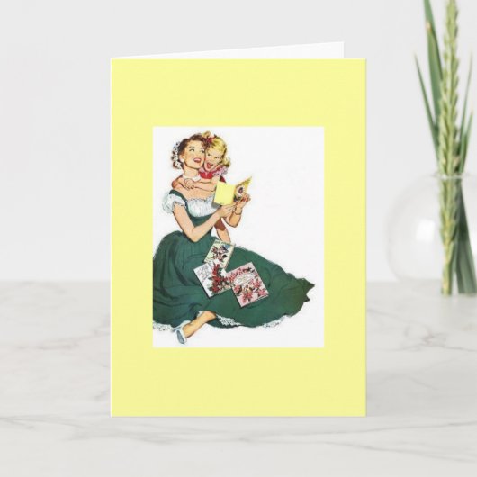 ヴィンテージ母と娘 カード (正面)