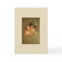 ヴィンテージ母と子の母の日札