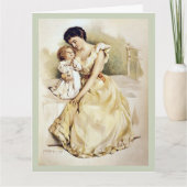 ヴィンテージ母と子の母の日 カード (正面)