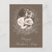 ヴィンテージ母と子の母の日 ポストカード (正面)