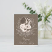 ヴィンテージ母と子の母の日 ポストカード (スタンド正面)