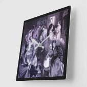 ヴィンテージ母と子供が母の日をコラージュ スクエア壁時計 (傾斜)