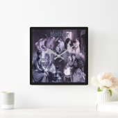 ヴィンテージ母と子供が母の日をコラージュ スクエア壁時計 (ホーム)