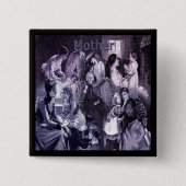 ヴィンテージ母と子供が母の日をコラージュ 缶バッジ (正面)