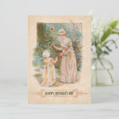 ヴィンテージ母と子供と母の日の挨拶 シーズンカード (スタンド正面)