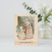 ヴィンテージ母と子供と母の日の挨拶 シーズンポストカード (スタンド正面)