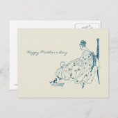 ヴィンテージ母と子供 – Happy Mother's Day ポストカード (正面/裏面)