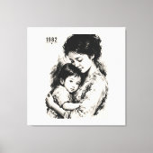 ヴィンテージ母と子 1982 キャンバスプリント (正面)