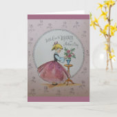 ヴィンテージ母の日のグリーティングカード カード (黄色い花)