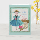 ヴィンテージ母の日のグリーティングカード カード (黄色い花)