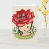 ヴィンテージ母の日のグリーティングカード カード (黄色い花)