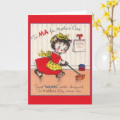 ヴィンテージ母の日のグリーティングカード カード (黄色い花)