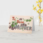 ヴィンテージ母の日のグリーティングカード カード (黄色い花)