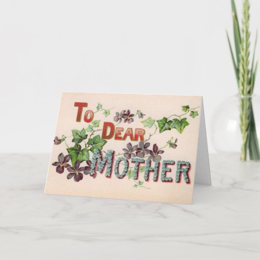 ヴィンテージ母の日のグリーティングカード カード (正面)