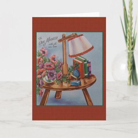 ヴィンテージ母の日のグリーティングカード カード (正面)