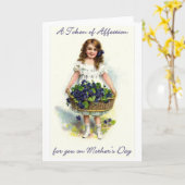 ヴィンテージ母の日のグリーティングカード カード (黄色い花)