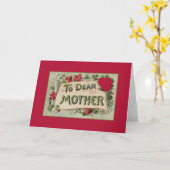 ヴィンテージ母の日のグリーティングカード カード (黄色い花)