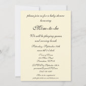 ヴィンテージ母の日のポートレート、ベビーシャワー 招待状 (裏面)