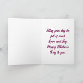 ヴィンテージ母の日の女の子（ギフト用グリーティングカード） カード (内部)