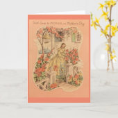 ヴィンテージ母の日の挨拶状 カード (黄色い花)