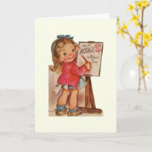 ヴィンテージ母の日の挨拶状 カード (黄色い花)