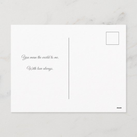 ヴィンテージ母の日の母とベビー シーズンポストカード (裏面)