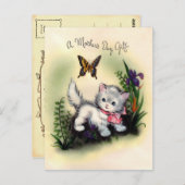 ヴィンテージ母の日はがき ポストカード (正面/裏面)