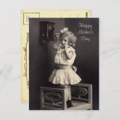ヴィンテージ母の日はがき ポストカード (正面/裏面)