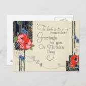 ヴィンテージ母の日はがき ポストカード (正面/裏面)