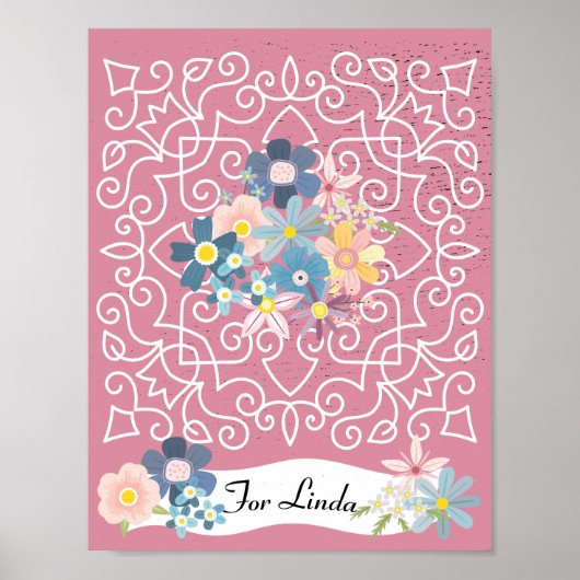 ヴィンテージ母の日ビクトリアン枠（花あり） ポスター (正面)