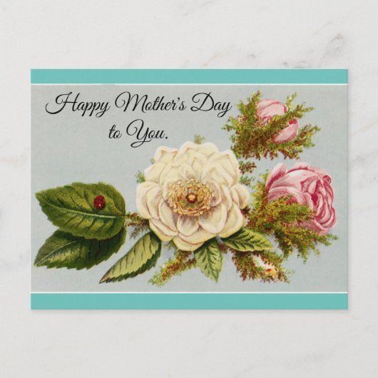 ヴィンテージ母の日フローラ ポストカード (正面)
