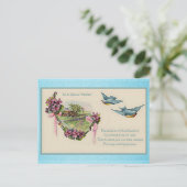 ヴィンテージ母の日ブルーバード ポストカード (スタンド正面)