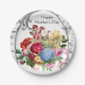 ヴィンテージ母の日植物学 ペーパープレート (正面)