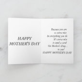 ヴィンテージ母の日記可愛い母詩 カード (内部)