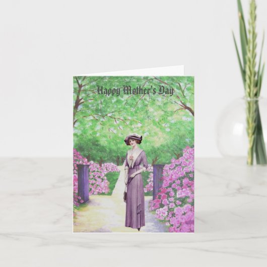 ヴィンテージ母の日  カード (正面)