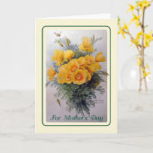 ヴィンテージ母の日 カード (黄色い花)