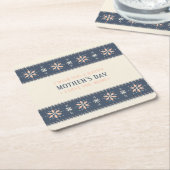 ヴィンテージ母の日 |コースター スクエアペーパーコースター (アングル)