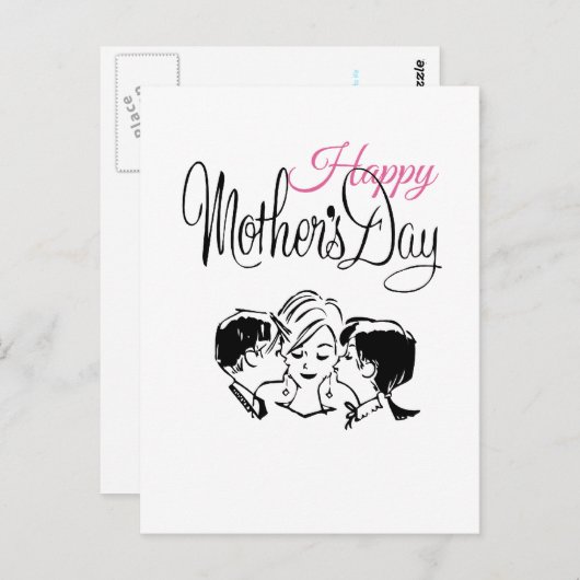 ヴィンテージ母の日! ポストカード (正面/裏面)