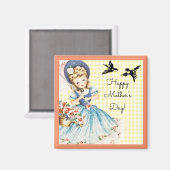 ヴィンテージ母の日 マグネット (正面/裏面)