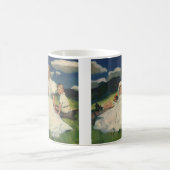 ヴィンテージ母の日、子どもがいる母 コーヒーマグカップ (中央)