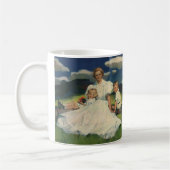 ヴィンテージ母の日、子どもがいる母 コーヒーマグカップ (左)