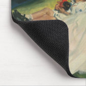 ヴィンテージ母の日、子どもがいる母 マウスパッド (コーナー)