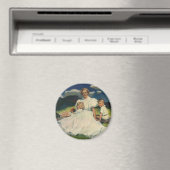 ヴィンテージ母の日、子どもがいる母 マグネット (インサイチュ (食洗機))