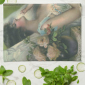 ヴィンテージ母の日、母とビクトリアンベビー キッチンタオル (折り畳み)