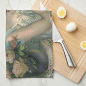 ヴィンテージ母の日、母とビクトリアンベビー キッチンタオル (四つ折り)