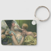 ヴィンテージ母の日、母とビクトリアンベビー キーホルダー (正面)