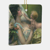 ヴィンテージ母の日、母とビクトリアンベビー セラミックオーナメント (右)